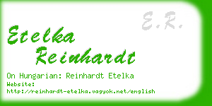 etelka reinhardt business card